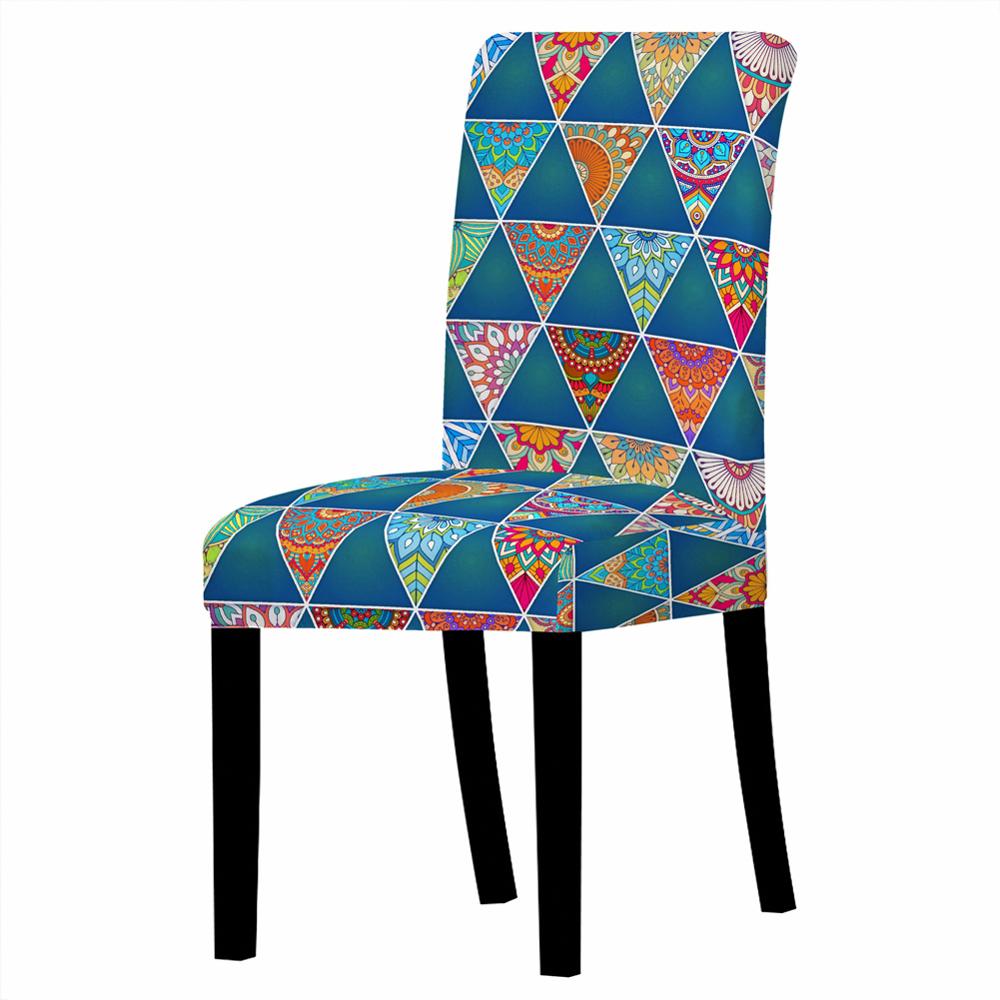 Funda para silla con estampado Floral de Mandala 3D, cubierta para sillas de comedor, espalda alta, decoración para fiestas y bodas: Style 9