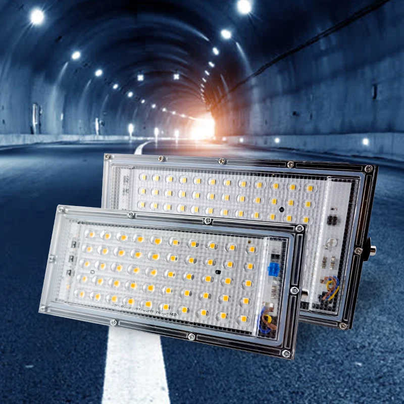 2Stck Flutlicht 50W 100W LED Flutlicht Weiß Warmes Licht AC 220V 230V IP65 Wasserdichte scheinwerfer Außen Beleuchtung Boden Lampe