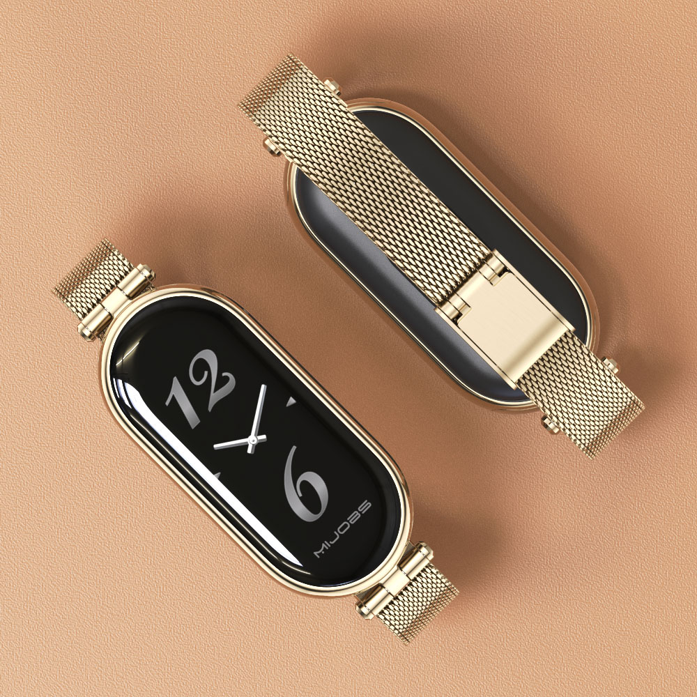 Correa para Mi Band 9 8 pulsera para Xiaomi Smart Band 8 7 5 6 4 3 NFC versión Global mujeres niñas pulsera de malla de Metal para reloj