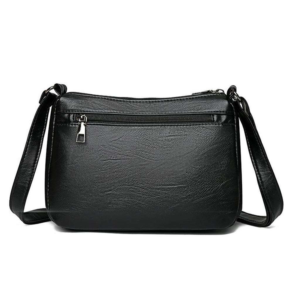 Elegante Vrouwen Zachte Pu Lederen Crossbody Tas Grote Capaciteit Tassen Multi Pocket Schoudertas Vrouwelijke Retro Pu Handtas