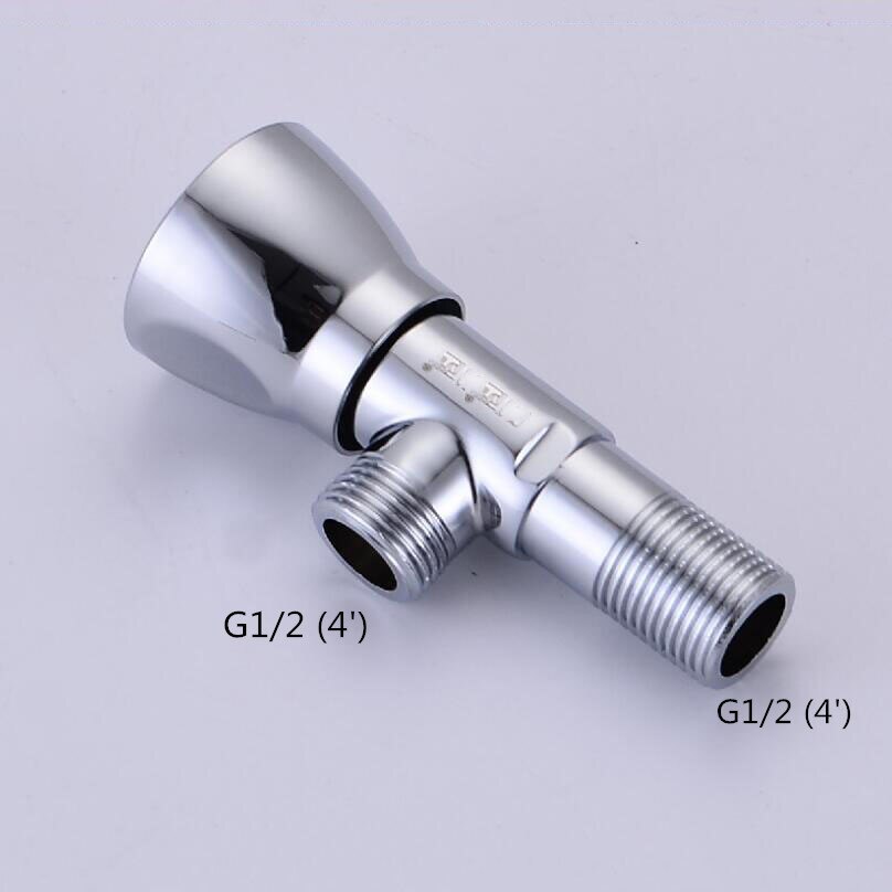 G1/2*1/2 Brass Triangle Valve Household Bathroom Water Heater Water Stop Valve Faucet And Cold Water Universal Inlet Valve