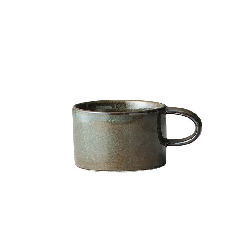 Tasse à café en céramique épaisse pour tasse à café au lait blanc plat tasse à expresso double cappuccino: Bronze