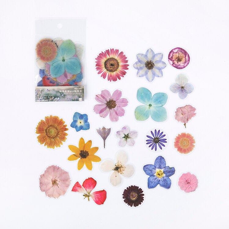 Journamm 40 stk plante blomster ahorn blad svamp kawaii klistermærker deco scrapbooking planlægger japansk kawaii dekorative papirvarer: -en