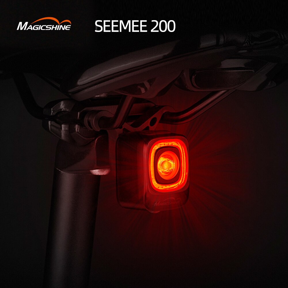 Magicshine cykel smart auto bremse sensing lys seemee 200 rn120 vandtæt led opladning cykel baglygte cykling baglygte acce: Tilsyneladende 200