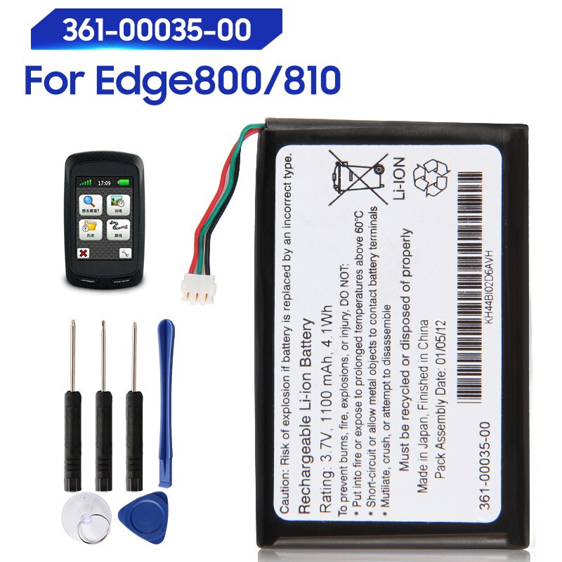 Batteria di Ricambio originale Per Garmin Edge 800 810 361-00035-00 Genuino Batteria 1100mAh