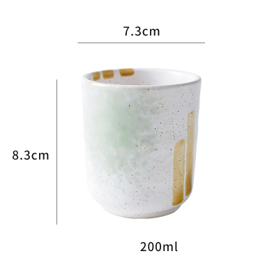 200ml Japanese Style Ceramic Tea Cups Coffee Cups Kiln Pigmented Mugs Creativity Office Teacup Retro Drinkware: Cup 2