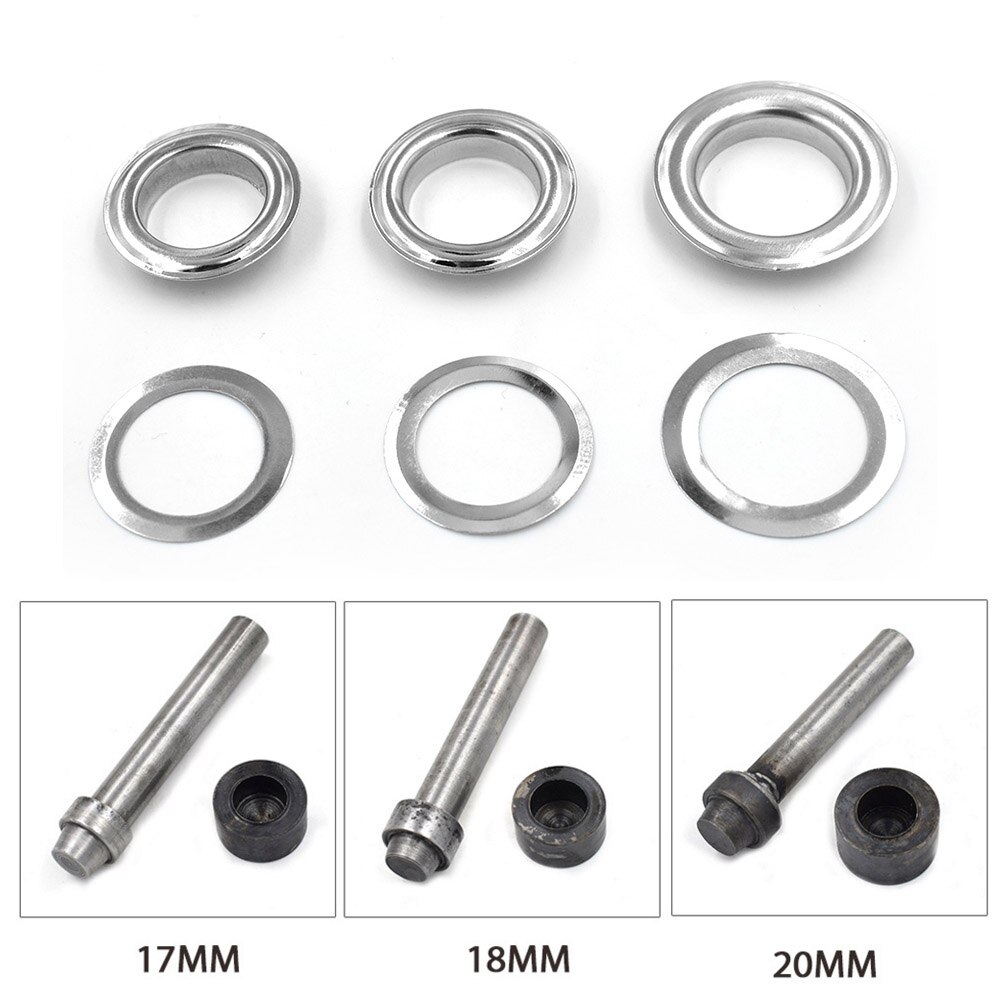 ¡50 Uds 17mm-20mm ojetes! Anillos. Broches de remache ojal installacion diámetro interior agujero de Metal ropa y accesorios. Maíz