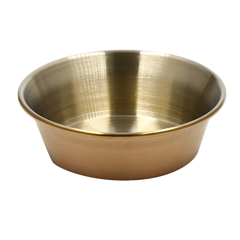 Stainless Steel Cone Plate Sauce Plate Small Dish Food Snack Dish Sauce Dish Seasoning Dish Seasoning: Small Rose Golden
