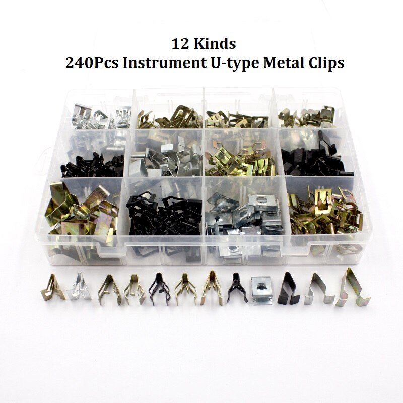 Mixed Car Self - tapping Screw Fast Wire Screw Metal Fastener Clip For All Auto Leaf Board Fender Bumper Rivets: K10-240Pcs