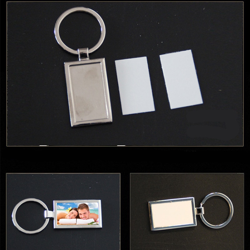 10 stuks/partijen blanco metalen sleutelhangers sleutelhangers flesopener tags diy printen sublimatie inkt transfer beide kanten kunnen printen
