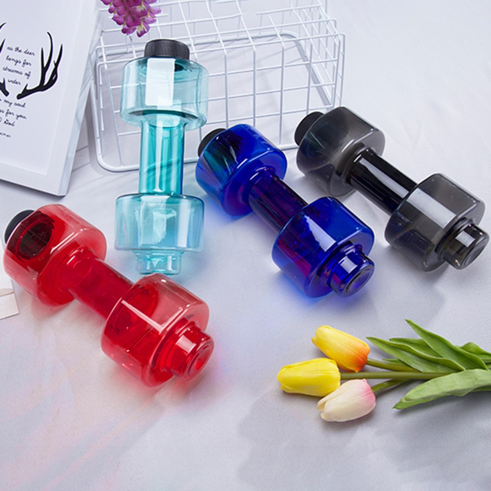 550ml sports vandflaske håndvægt form fitness vand kop forseglet lækagesikker vand drikke flaske kedel gym drinkware