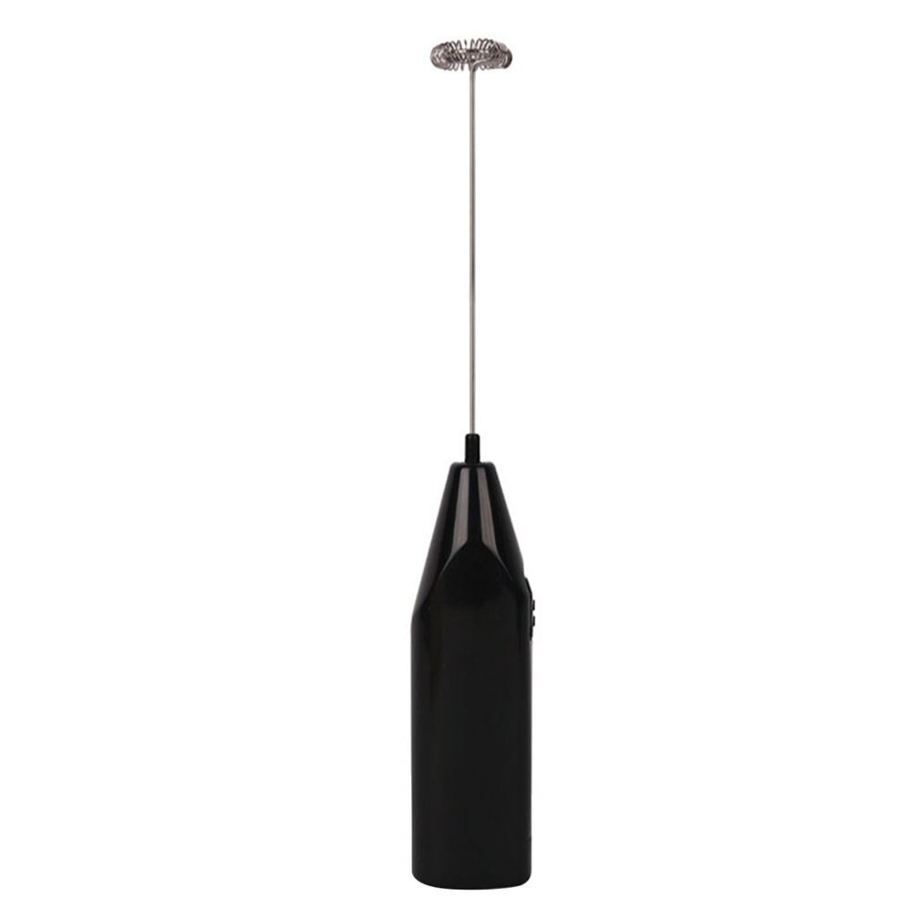 Electric Milk Foamer Coffee Machine Mixer Hand Ground Cappuccino Foam Blender Egg Beater Stirrer Mini Frother Maker Cooking Tool: Black