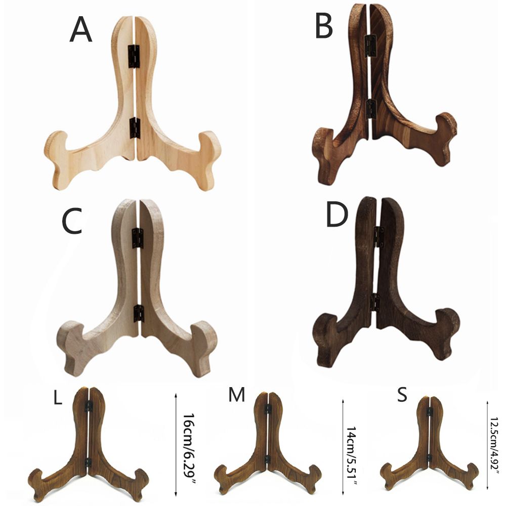 Tre bærbar hjemdekor porselenstallerken display sammenleggbart oppbevaringsstativ dekorativt stativ staffeli displaystativ