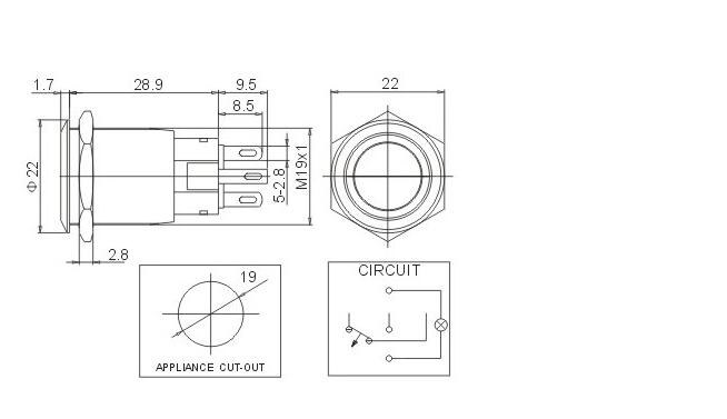 19mm DC 12V Push Power Button Angel Eye Led Metal Switch Latching 5A Push ON OR Off F/ Auto CAR Lock