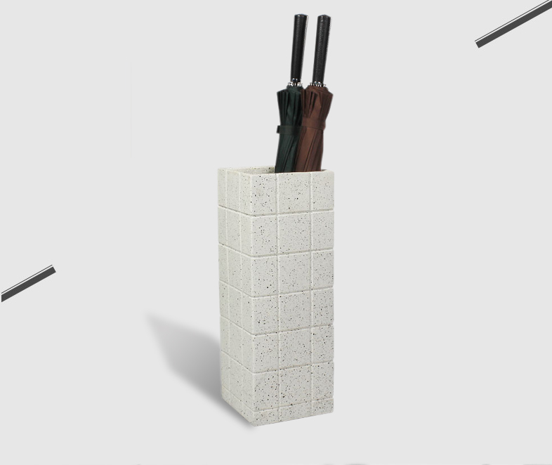 Creatieve Mode Bloem Emmer Paraplu Emmer Opslag Emmer Eenvoudige Home Office Imitatie Keramische Hars Paraplubak: WHITE