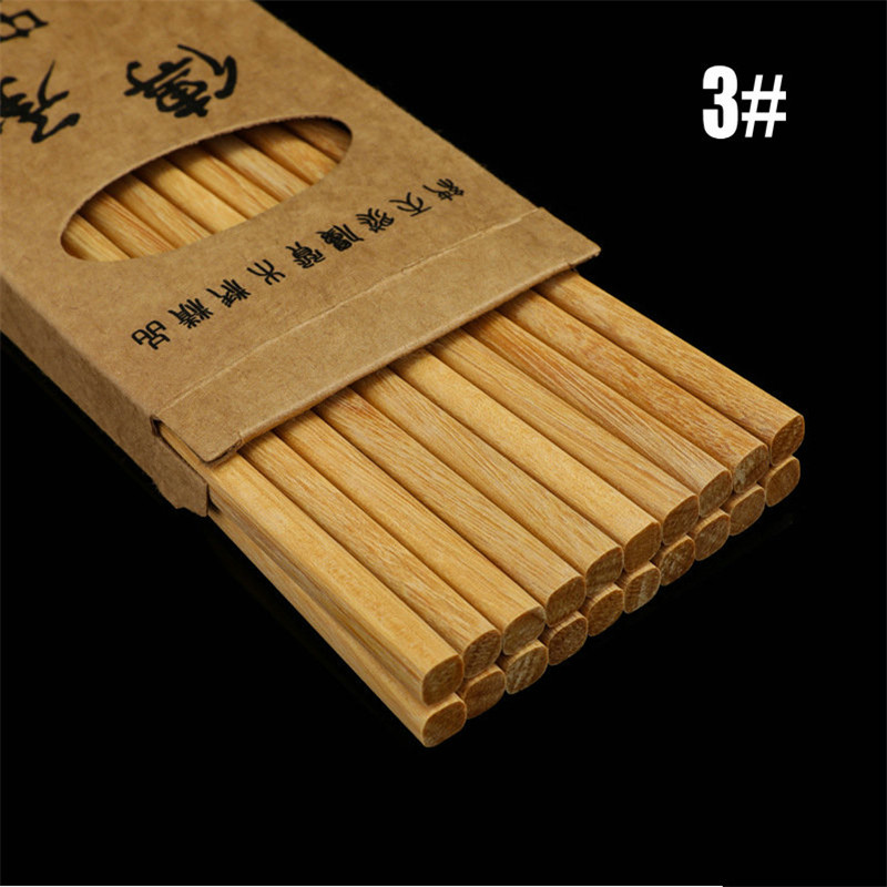 Palillos de madera reutilizables para comida, Palillos Chinos de bambú, japoneses, Chinos, 10 pares: C