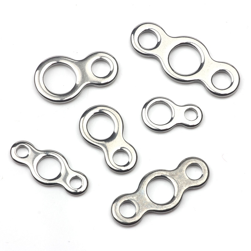 Rompin 10 stücke angeln kürbis kette solide Ring Nahtlose Edelstahl 8 bilden Schleifen schwer Pflicht Angeln Stecker Vorrichtungen locken haken