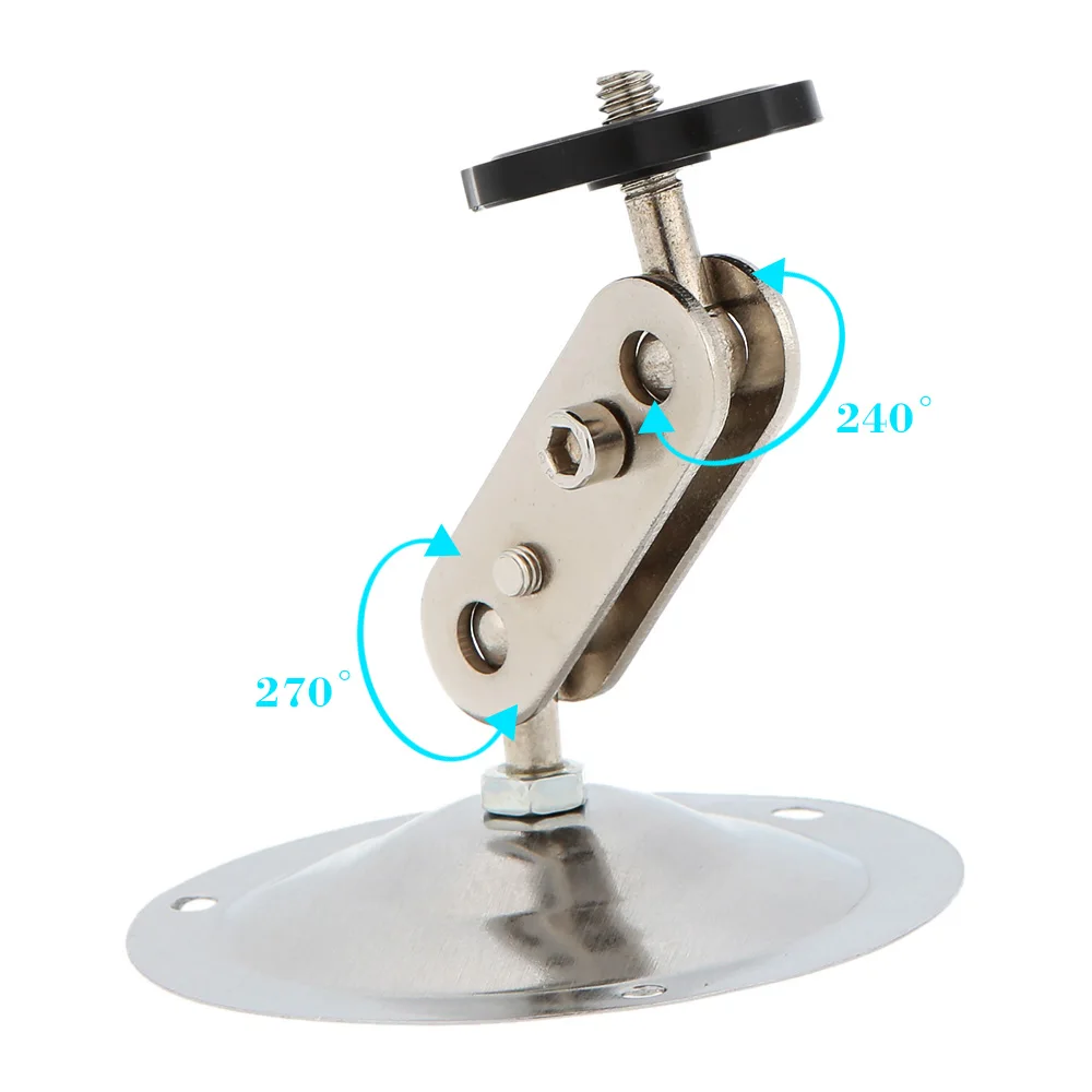 1 Stuks Muur Mount Beugel Installatie Monitor Houder Beveiliging Roterende Cctv Bewakingscamera Stand: Zilver