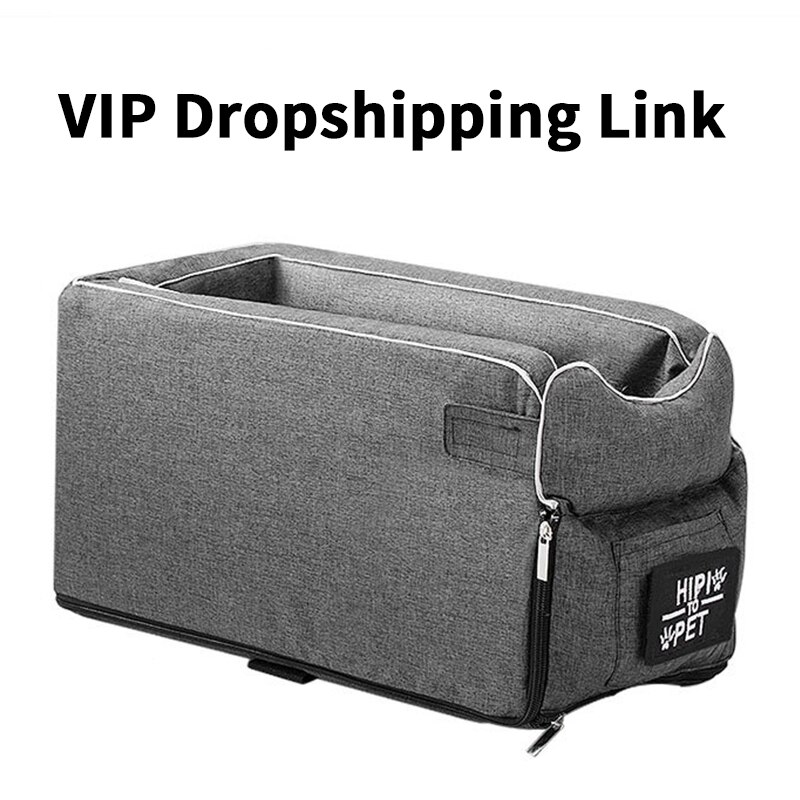 Asiento de coche portátil para mascotas, compartimento de reposabrazos para coche, cama Perrera de refuerzo, antideslizante, para perros pequeños, gatos y viajes