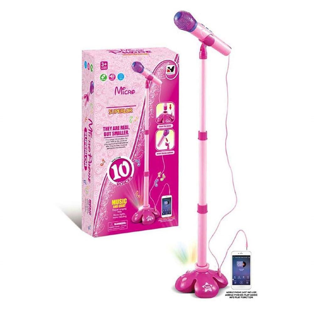 Kids Baby Karaoke Machine Toys With 1 Microphones Adjustable Stand Music Learning Play Toys Set for Children