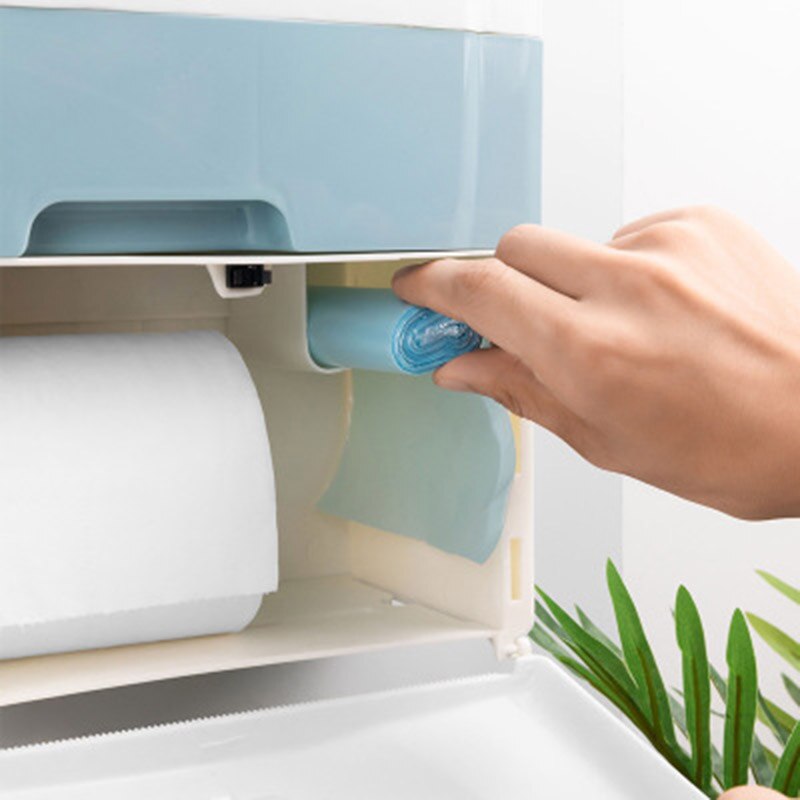 Bathroom Waterproof Tissue Box Plastic Toilet Roll Paper Holder Drawer Storage Box Double Layer Dispens Wall Mounted Paper