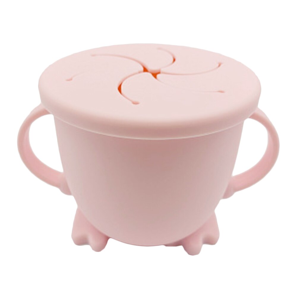 Babyvoedingsbekers, babyleerbekers, babydrinkgerei, siliconen snackbekers voor peuters en kinderen met siliconen babytrainerbeker: Roze