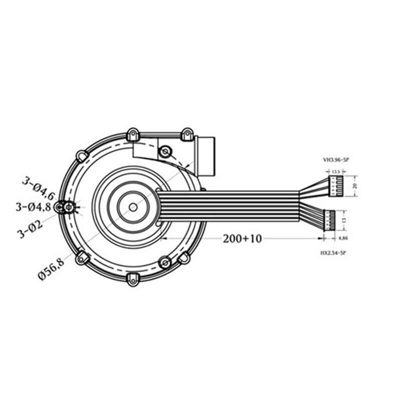 DC 12V WS7040 Small High Pressure DC Brushless Centrifugal Blower,Car Air Purifier Fan,Negative Pressure Suction Fan