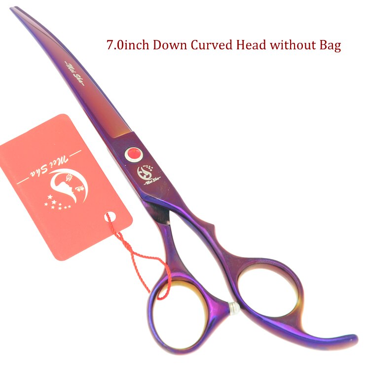Meisha 7" Pet Scissors Set Dogs Grooming Cutting Shears Thinning Clippers Curved Tijeras with Forceps Puppy Beauty Tools HB0234: HB0116 no bag