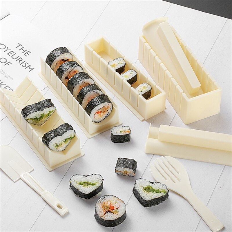 Molde multifunción para hacer Sushi, utensilio japonés de , bola de arroz, Rollo, 3 estilos