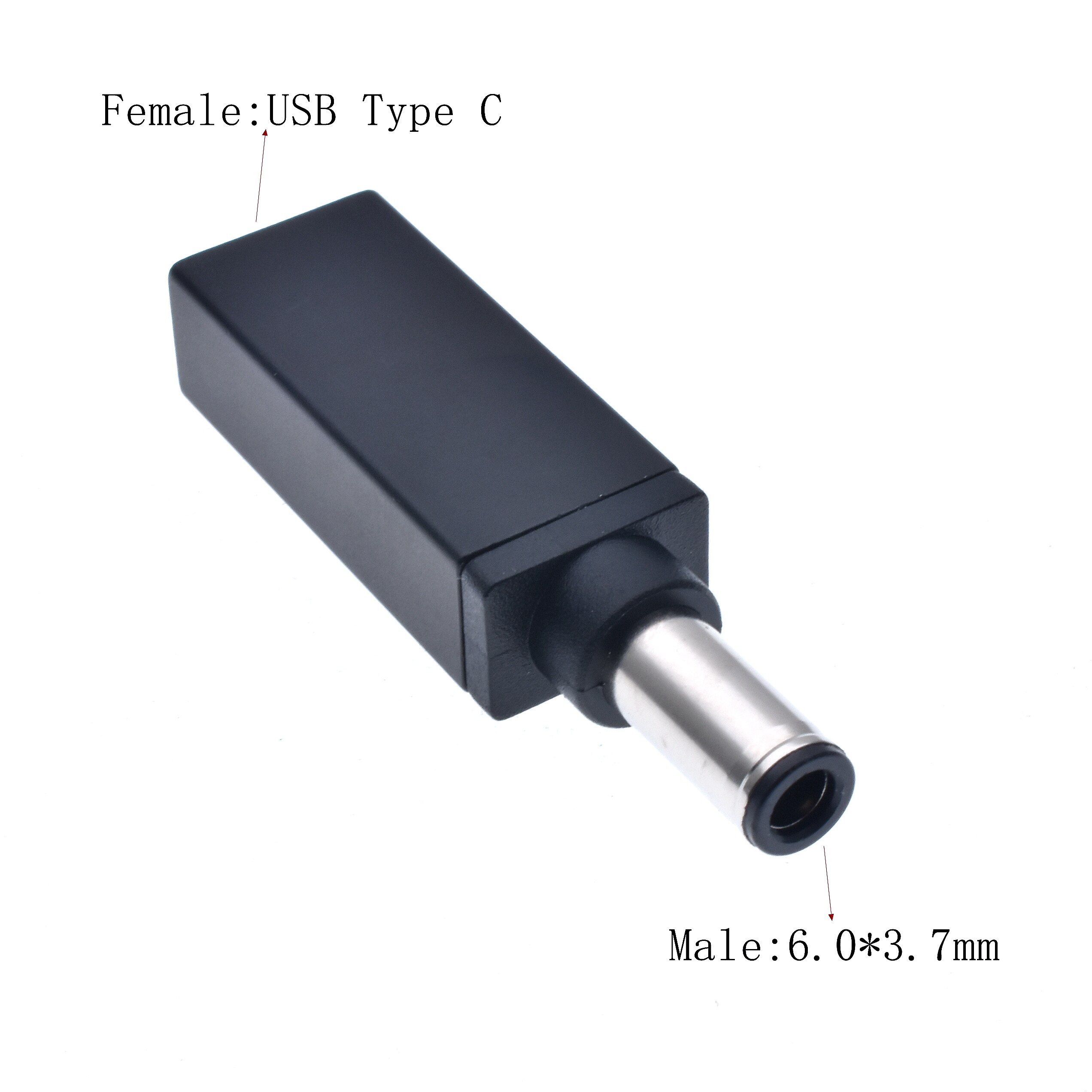 Usb 3.1 usb-c type-c bus  to 5.5 x 2.5mm 7.4 x 5.0mm 4.5 x 3.0mm dc strømforsyning stik konverter bus med pd simulation trigger: 6.0-3.7