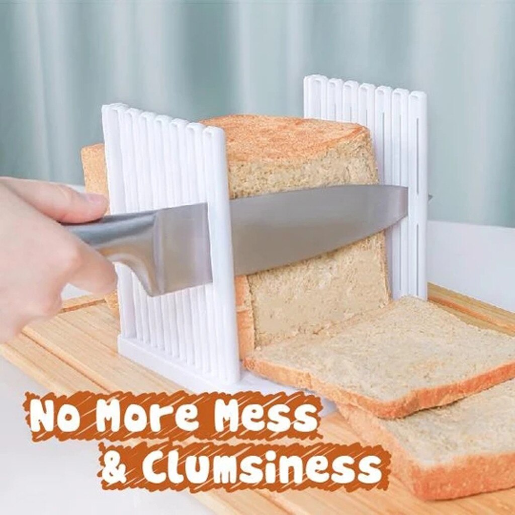 Bread Loaf Bread Sandwich Skiving Machine Cutter Mold Maker Kitchen Guide Plastic Splicing Toast Loaf Cutter Rack Slicing