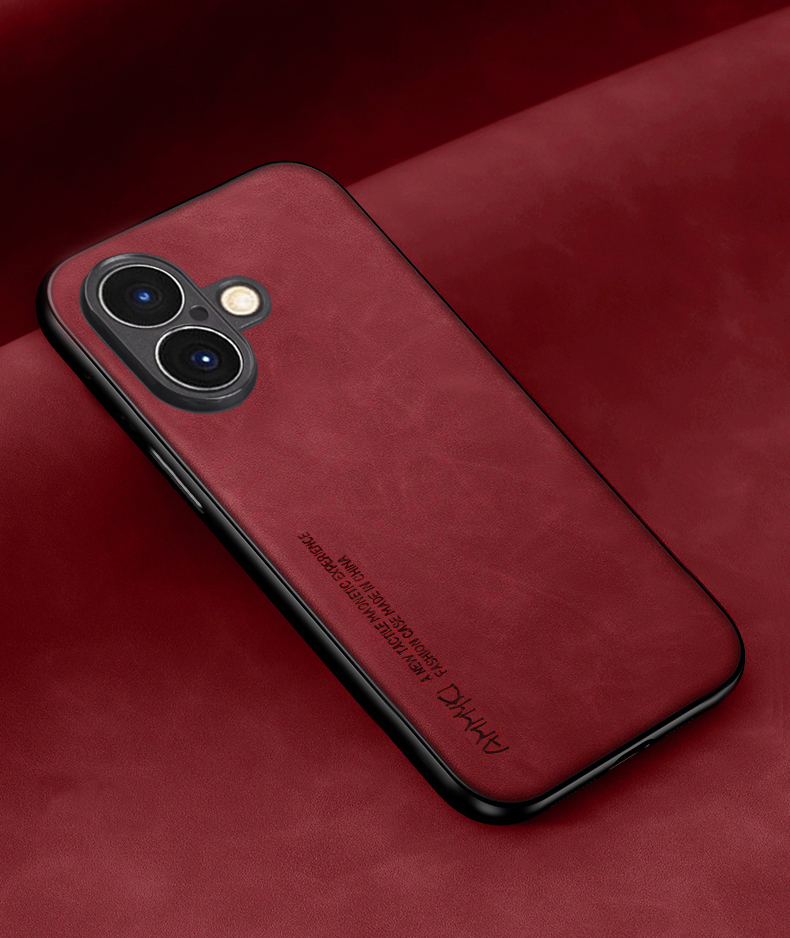 Eenvoudig patroon Zachte lederen hoes voor Apple Iphone 17 Pro Max TPU Siliconen bumperhoes voor Apple Iphone 17 Air Case: Katoenen stof / GRIJS