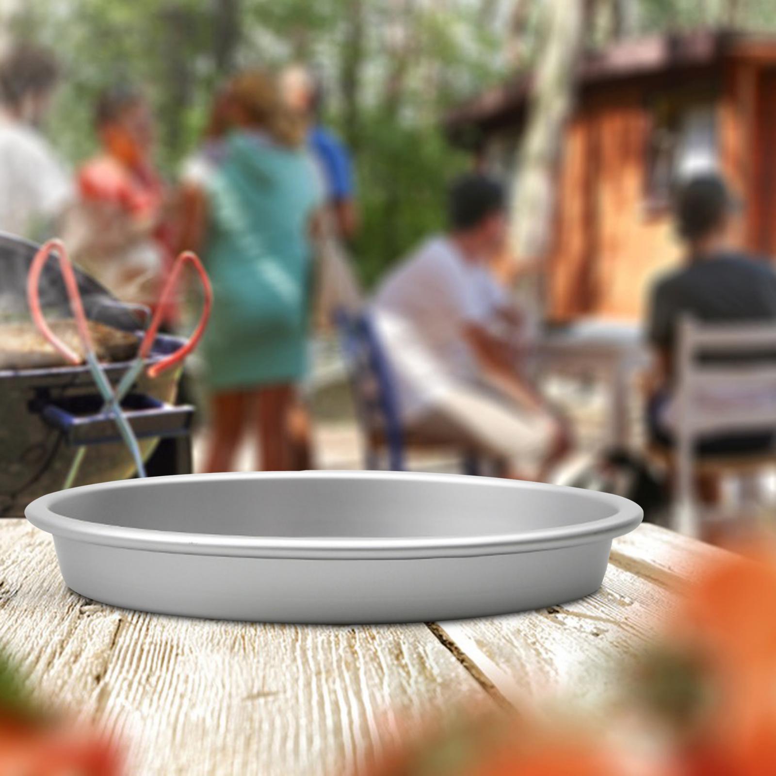 8 tums tallrik i aluminiumlegering, metalldiskar som serverar campingtallrikar för picknick utomhuscamping, återanvändbara