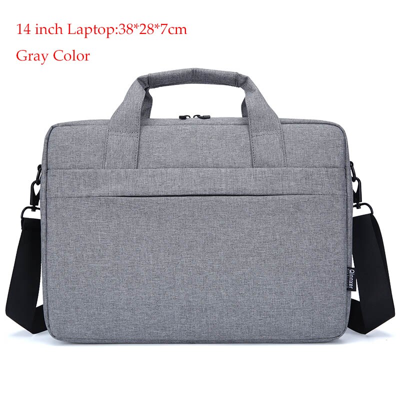 Briefcase 14 15.6 inch Laptop Handbag Men Office Bag Messenger Large Tote Women's Computer Work Bag Handbag: 14 inch Gray