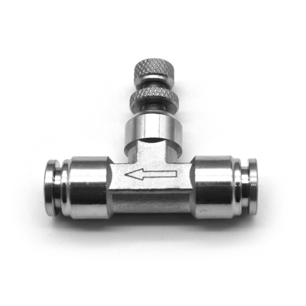 SA pneumatic connector 304 stainless steel metal air connector hose 4/6/8/10/12mm flow adjustment throttle valve quick connector
