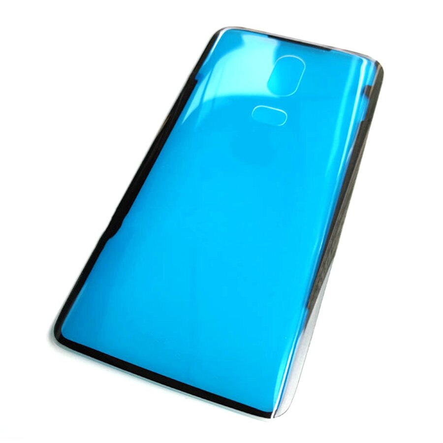 Cubierta de vidrio trasero para Oneplus 6 6T, cubierta de batería One Plus 6T, carcasa de puerta trasera, Panel de vidrio trasero Oneplus 6, cubierta de vidrio trasero + lente de cámara: 6-Transparent No Len