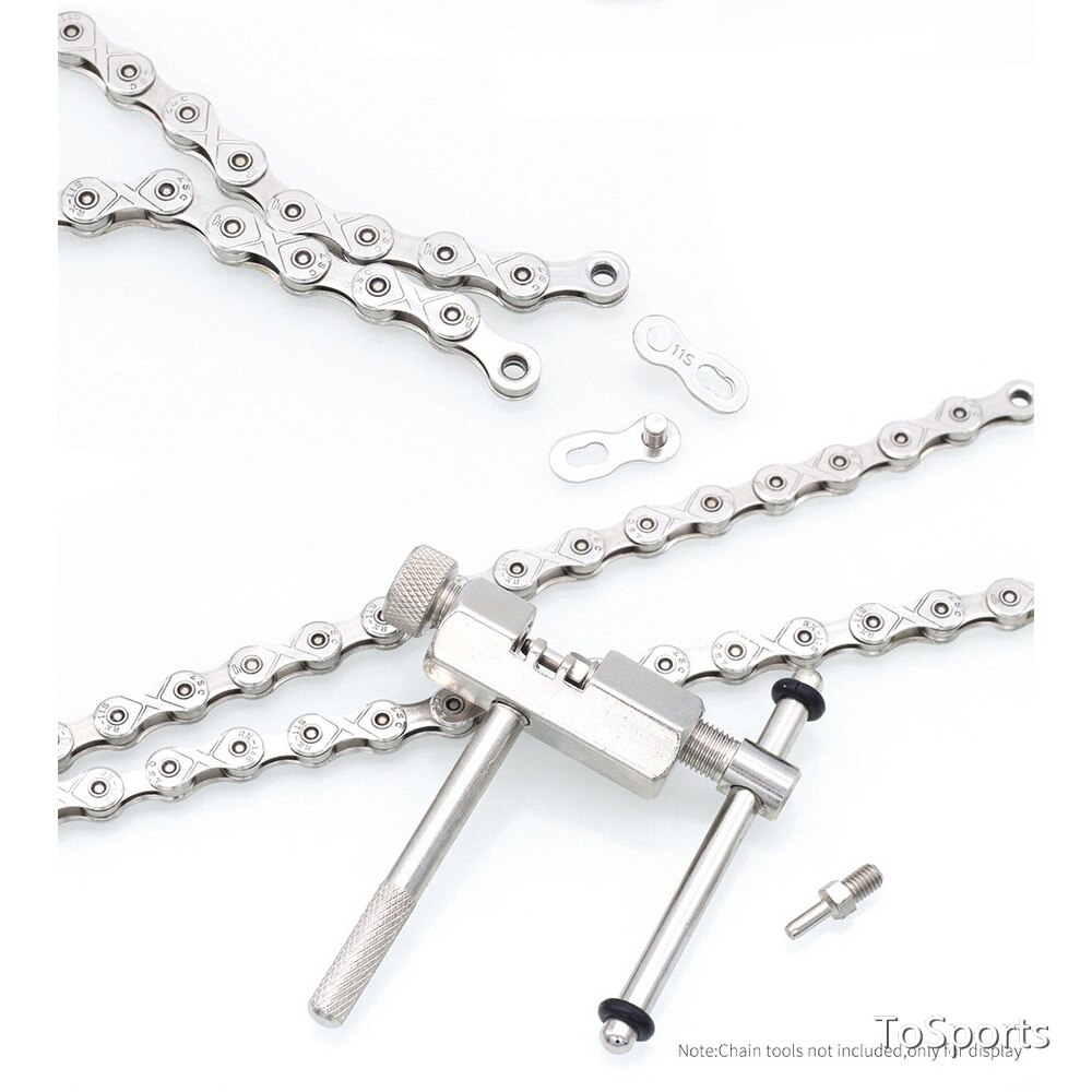 Bicycle Bike Chain 6 7 8 9 10 11 Speed Mountain Bike Fully Electroplated Silver Chain Outdoor Cycling 24/27/30 Variable Speed