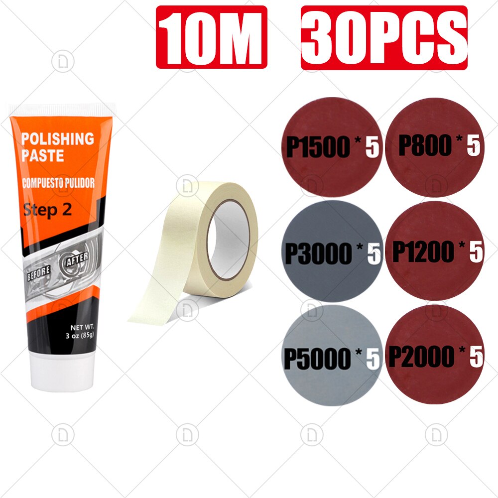 Auto Scheinwerfer Polierer Restaurator Polnischen Für Scheinwerfer Restaurierung Kit Washer Chemische Polieren Kit Wachs Für Auto Scheinwerfer: 8
