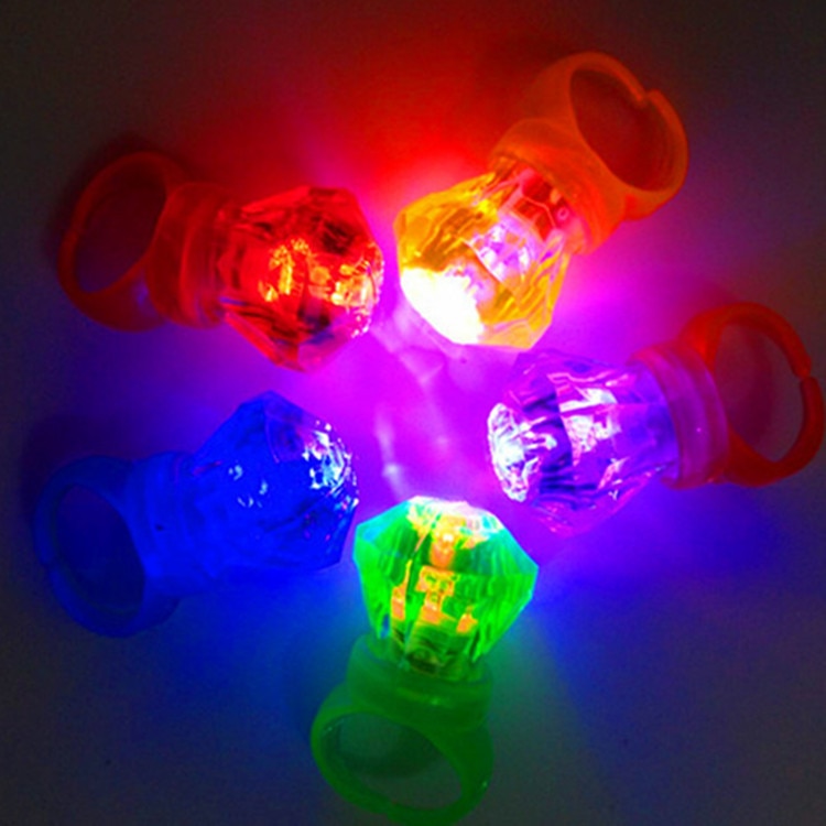 5 stks/partij diamant flash ring licht LED ring licht gloeiende juichen flash speelgoed