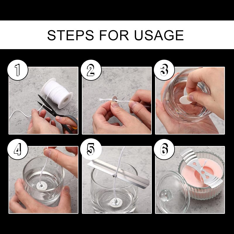 Candle Wicks Cotton Thread Spool Practical DIY Candle Making Tool Wick Core Candle Thread Craft Wax Core Accessories About 61m