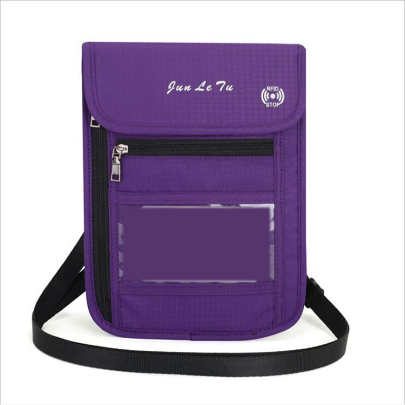 Multi-function Travel Shoulder Bag For Women Mini Crossbody Bag Document Package Protective Case Wallet Pouch: purple