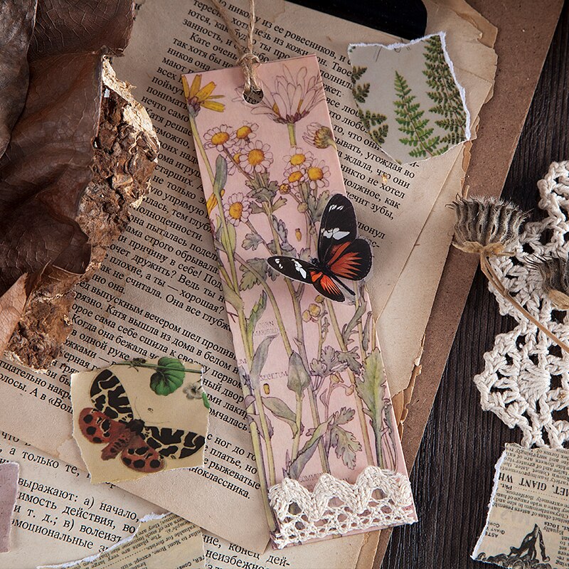 10 stücke Wald pflanzen pilz Material Papier Müll Tagebuch Planer Scrapbooking Jahrgang Dekorative DIY Handwerk Hintergrund Papier