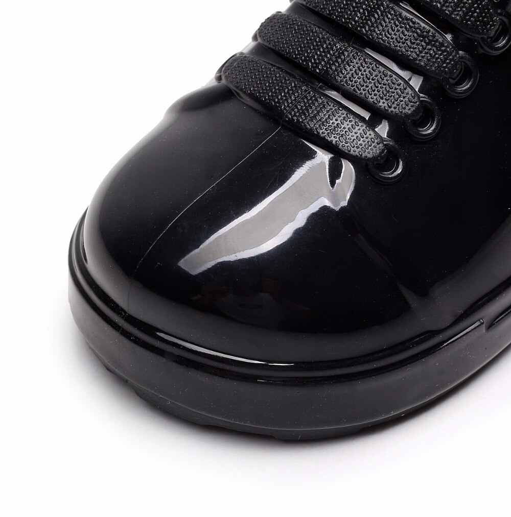 Lente Jongen Meisjes Gelei Schoenen Kinderen Patent Pvc Waterdichte Schoenen Kleine Prinses Schoenen Student Kant Schoenen MN009