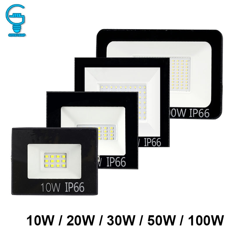LED Flood Light 10W 20W 30W 50W 100W 220V 240V Outdoor Floodlight Waterproof IP65 Reflector Spotlight Lighting