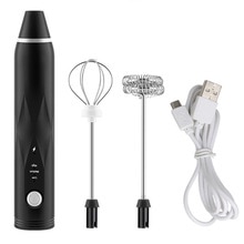 Tool Egg Mixer USB 3 Speed Whisk Beater Double Egg Electric Handheld Home: Black