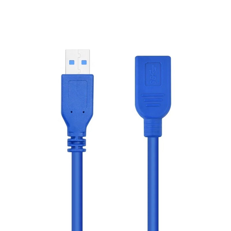 2m/3m USB 2,0 A Cable de extensión de cargador de sincronización de datos macho a hembra de Cable de datos negro para pantalla de ordenador portátil