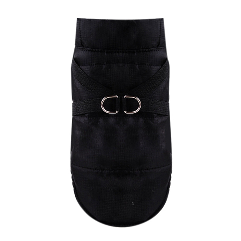 Winter Koud Weer Hond Vest explosieveilige Harness Kleren Huisdier Waterdicht Warm Mouwloos Kostuum: Black / XS
