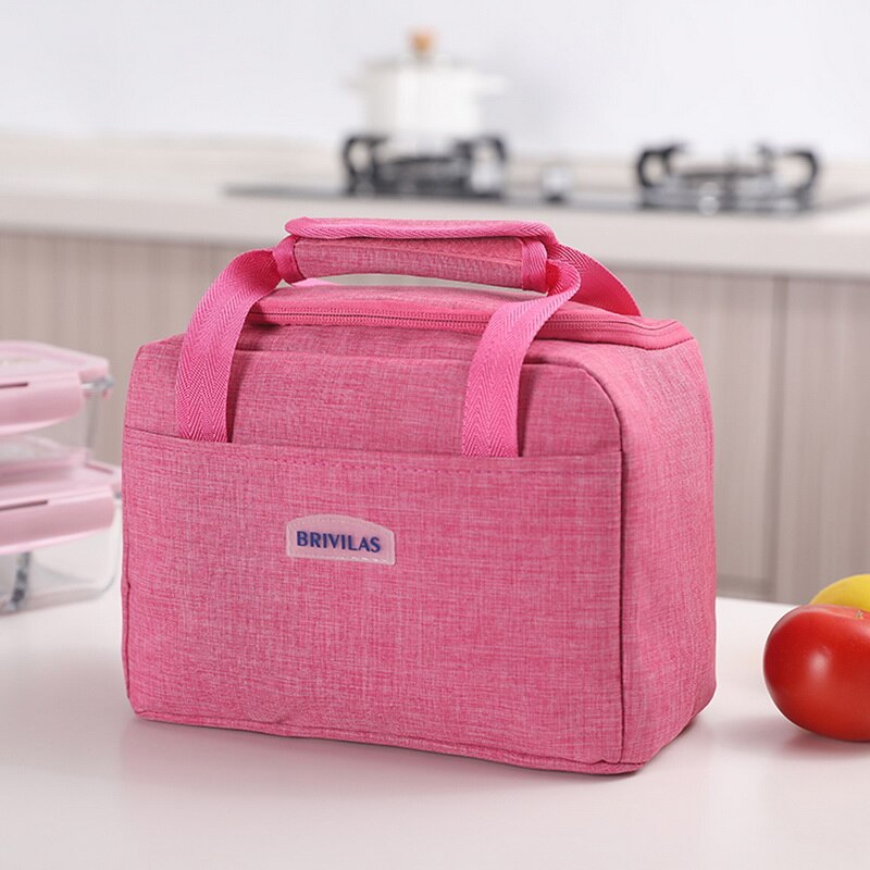 Mode Draagbare Lunch Tas Thermische Geïsoleerde Lunch Box Tote Koeler Handtas Diner Container School Voedsel Opslag Zakken