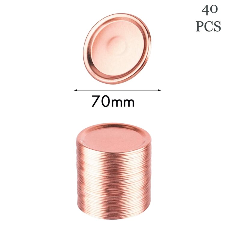 QANYEGN 10 Stuks Split-Type Glazen Pot Inblikken Deksels, Mason Jar Deksels, Ronde Voedsel Container Afsluitdeksel, Keuken Accessoire(70mm ring cover- zilver