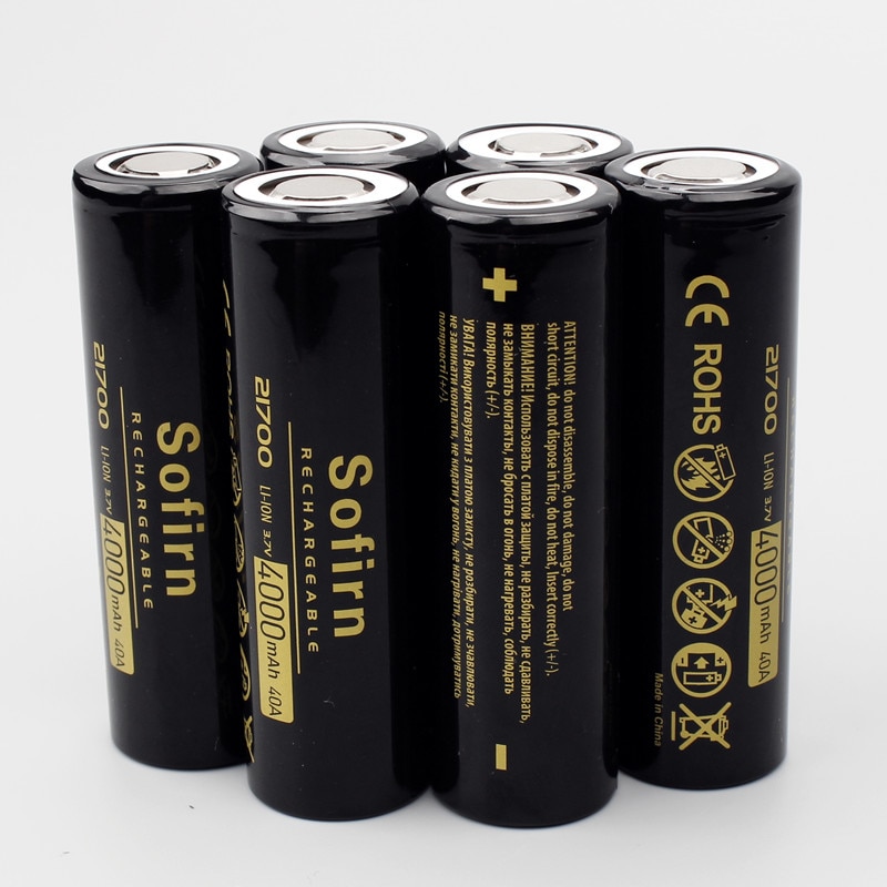 Sofirn 21700 batteri 4000 mah genopladeligt li-ion batteri 40a 3.7v 21700 celle genopladelige batterier
